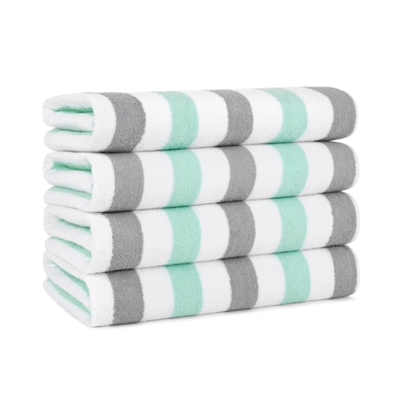 Monarch Brands Cabo Cabana Towels - Grey/Green, 4PK PNP-CABOCABANA-GY/GR
